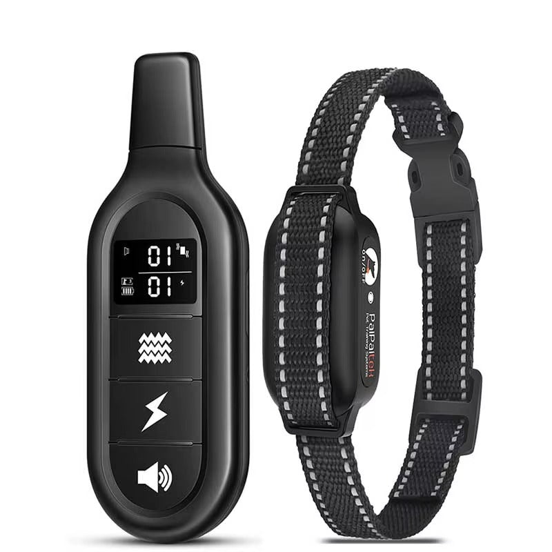 Elektronische Trainingshalsband Hond Waterdicht 1000m Bereik USB Oplaadbaar met Afstandsbediening Hondendressuur | Sansoti