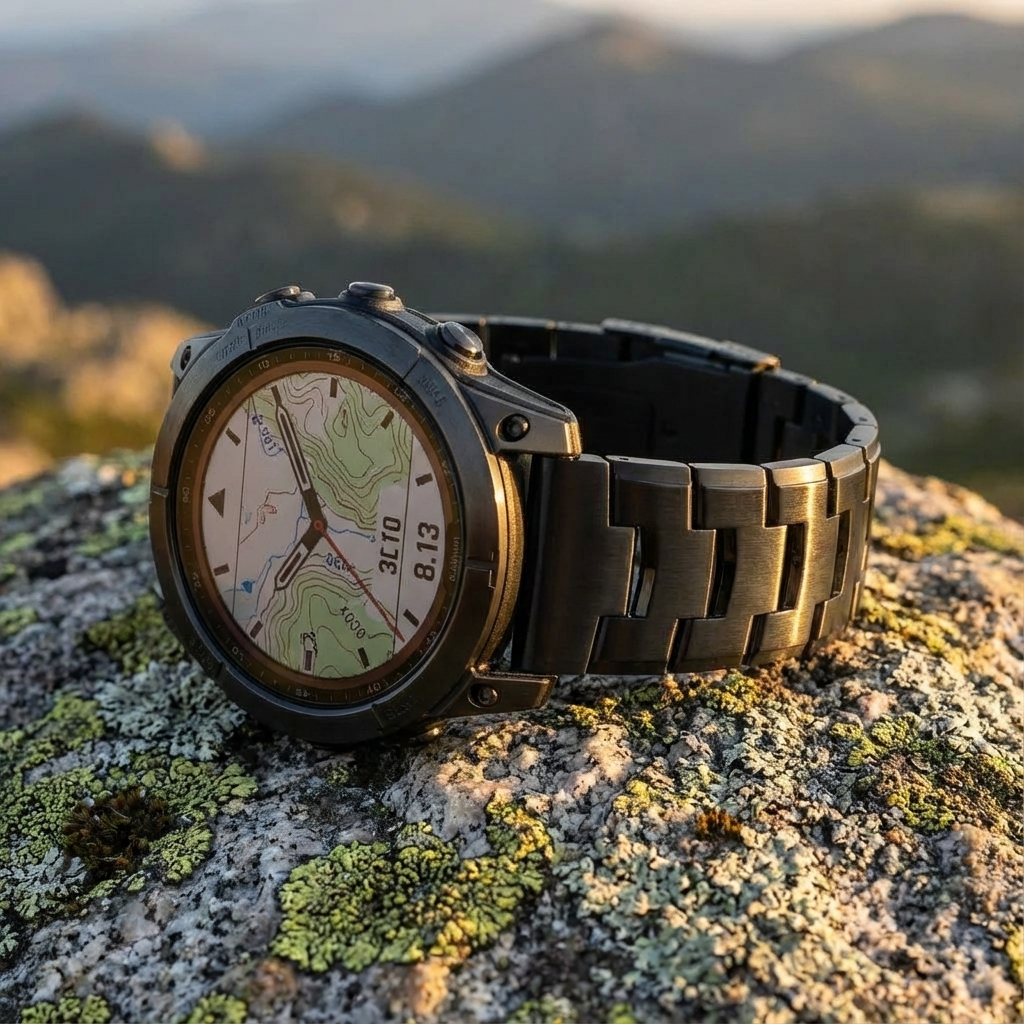 Bracelet à maillons en titane pour smartwatch 22 mm et 26 mm, QuickFit, bracelet de montre sportif en acier et métal | Sansoti