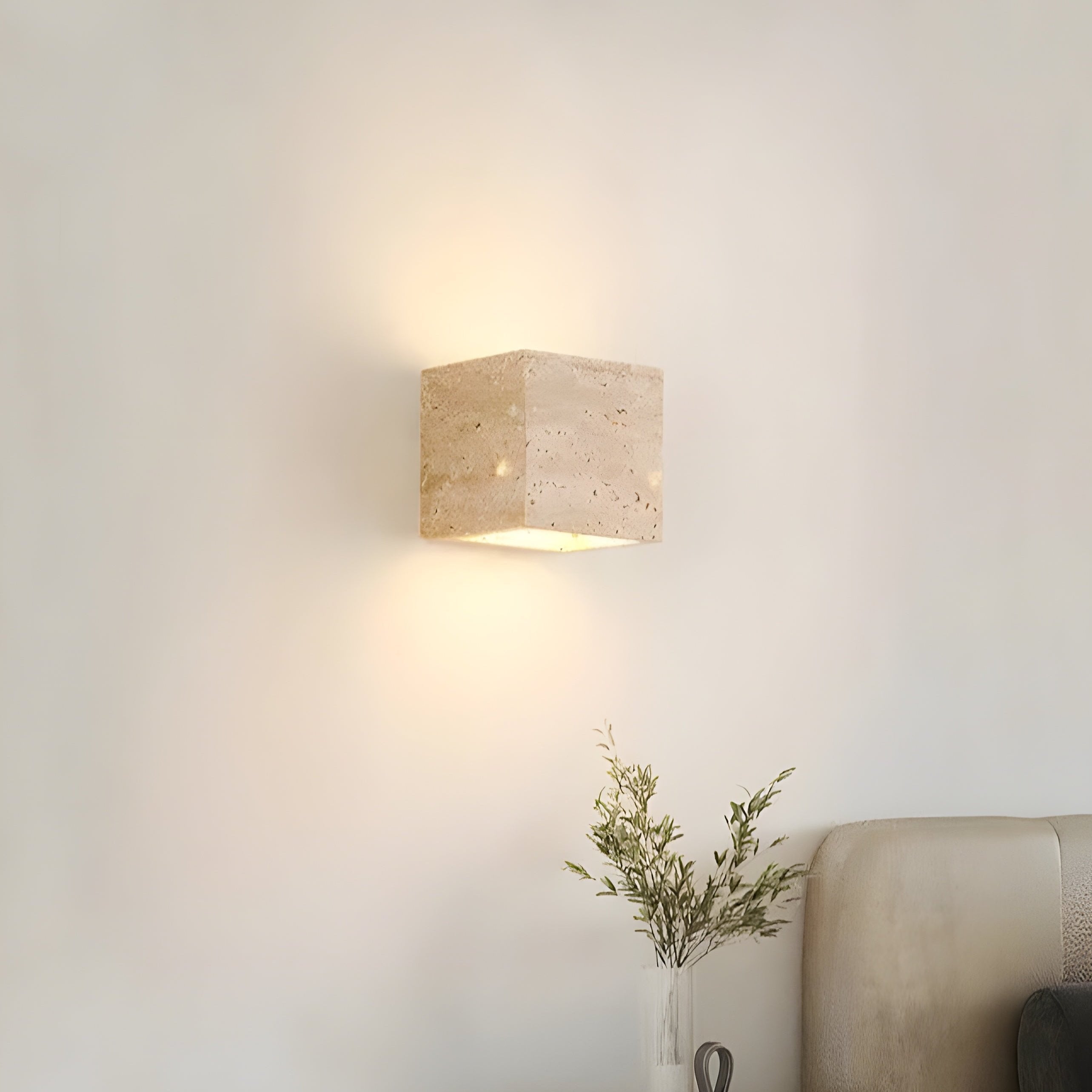 Buitenlamp Travertin Steen Up Down LED IP65 3000K Gevel | Sansoti