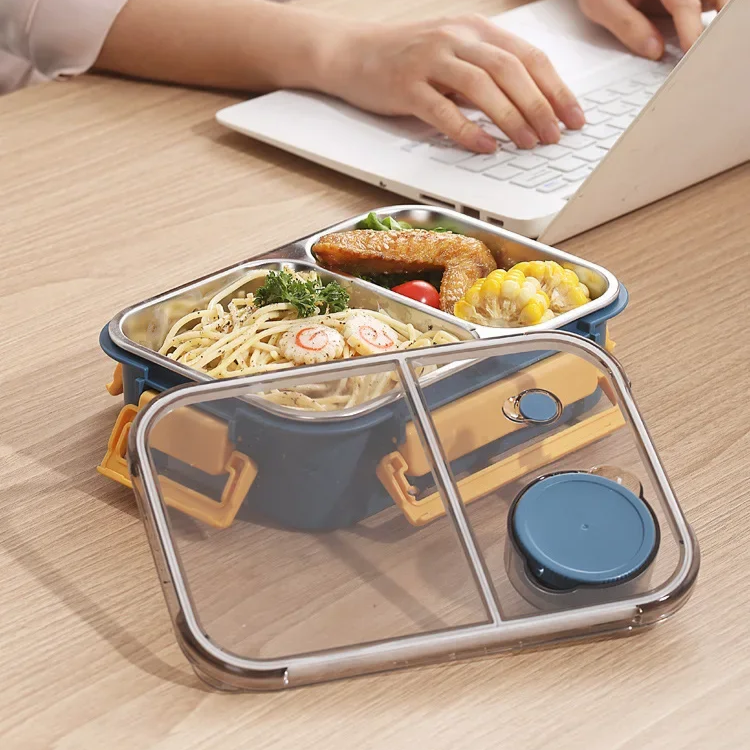 Edelstahl-Isolier-Lunchbox mit Fächern und auslaufsicherem Deckel für heiße und kalte Speisen unterwegs | Restfield