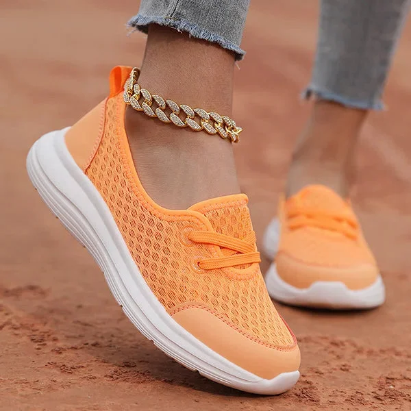 Orthopädische Damenschuhe mit Mesh-Obermaterial, Memory-Foam-Sohle, bequem, leicht, Wanderschuhe | Sansoti