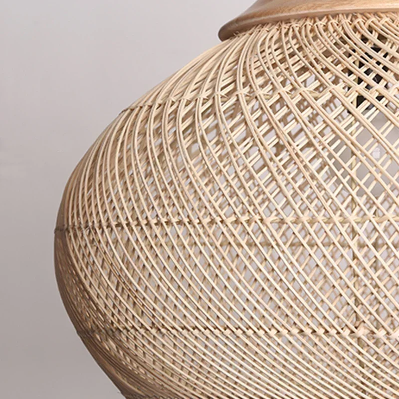 Rotan Hanglamp Boho Natuur Ø40 Ø50 Ø60 Zwart Of Naturel LED | Sansoti
