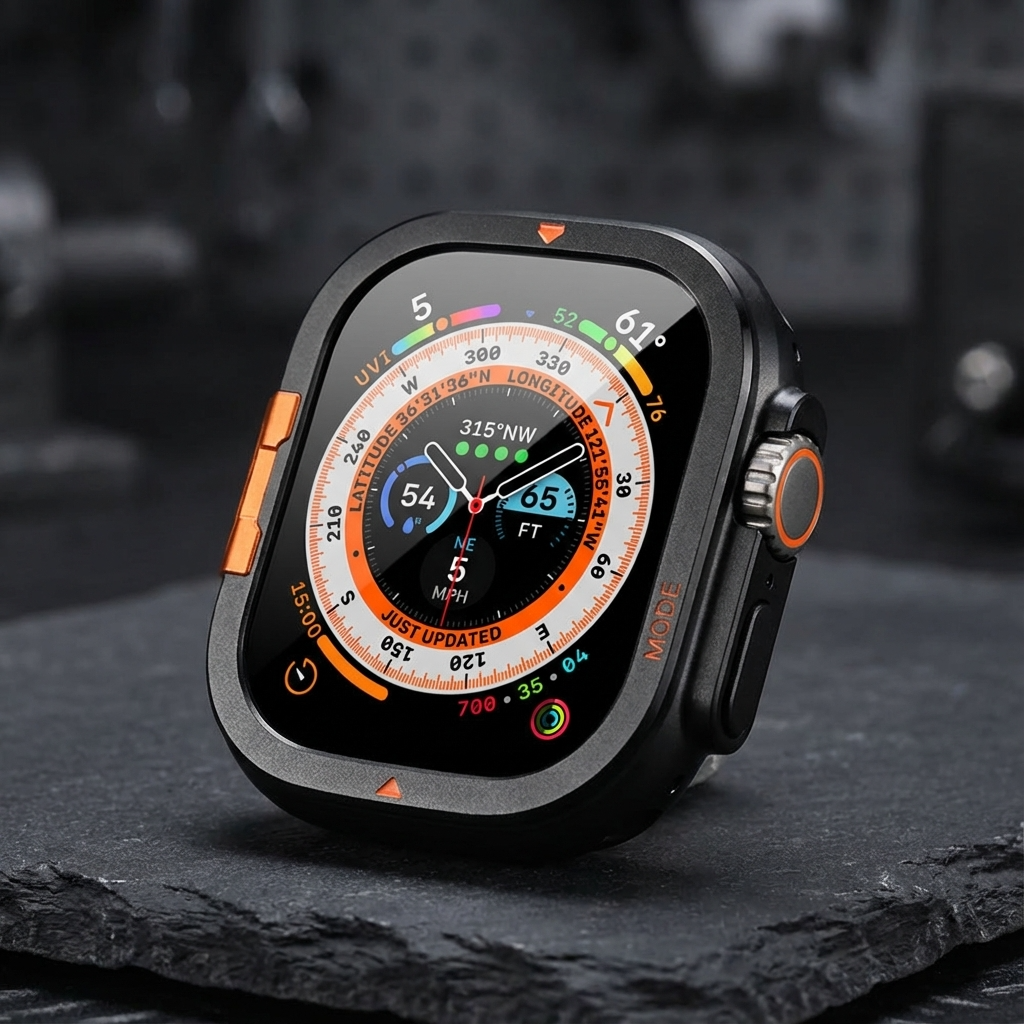 Protective Case Smartwatch 49mm 46mm Titanium Metal Frame Ultimate Protection Sports Watch Four Colors | Sansoti