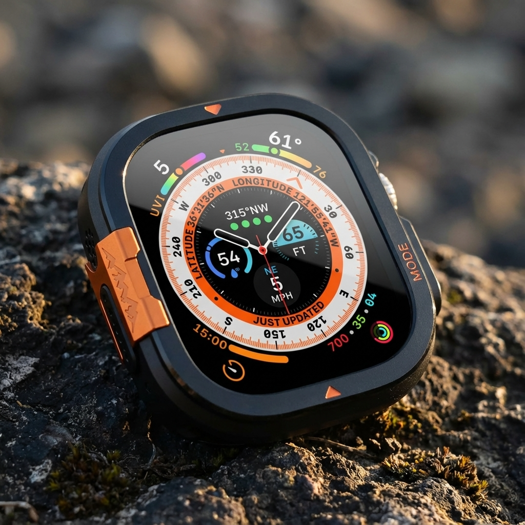 Protective Case Smartwatch 49mm 46mm Titanium Metal Frame Ultimate Protection Sports Watch Four Colors | Sansoti