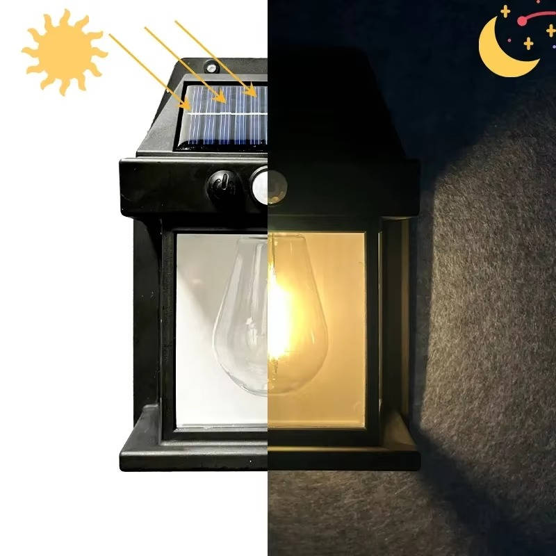 Buitenwandlamp op Zonne-Energie 2 Stuks Bewegingssensor 600 Lumen IP65 Waterbestendig Verstelbaar Tuinverlichting | Sansoti