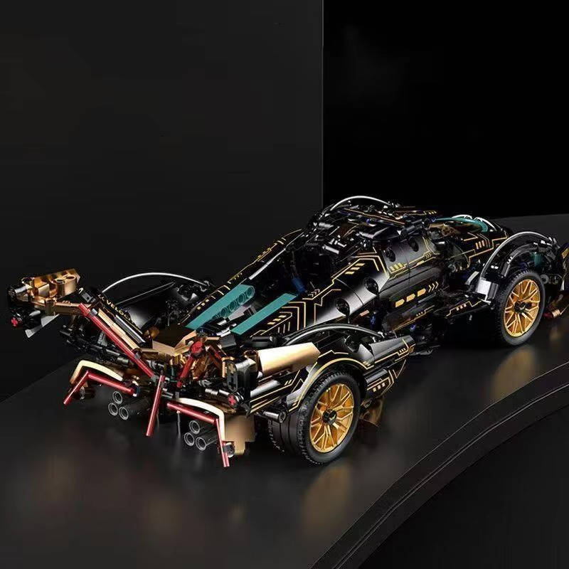 Sports Car Building Set 1690 Pieces ABS, Working Steering, Adjustable Spoiler, Teens & Adults | Sansoti