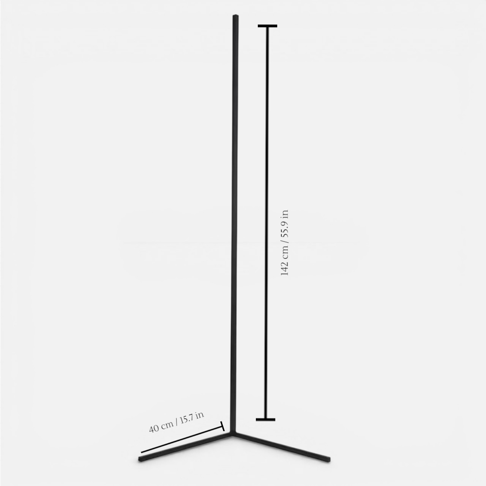 Staande Lamp LED Dimbaar 3 Lichtkleuren Afstandsbediening 142cm Aluminium Hoeklamp Woonkamer Slaapkamer 3000K 4000K 6000K Sfeerverlichting Zwart Wit | Sansoti