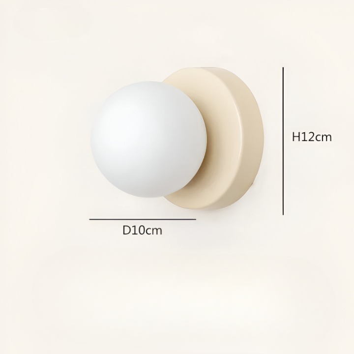 Wandlamp Glas Rond Nordisch Minimalistisch G9 LED Zwart Wit Groen Slaapkamer | Sansoti
