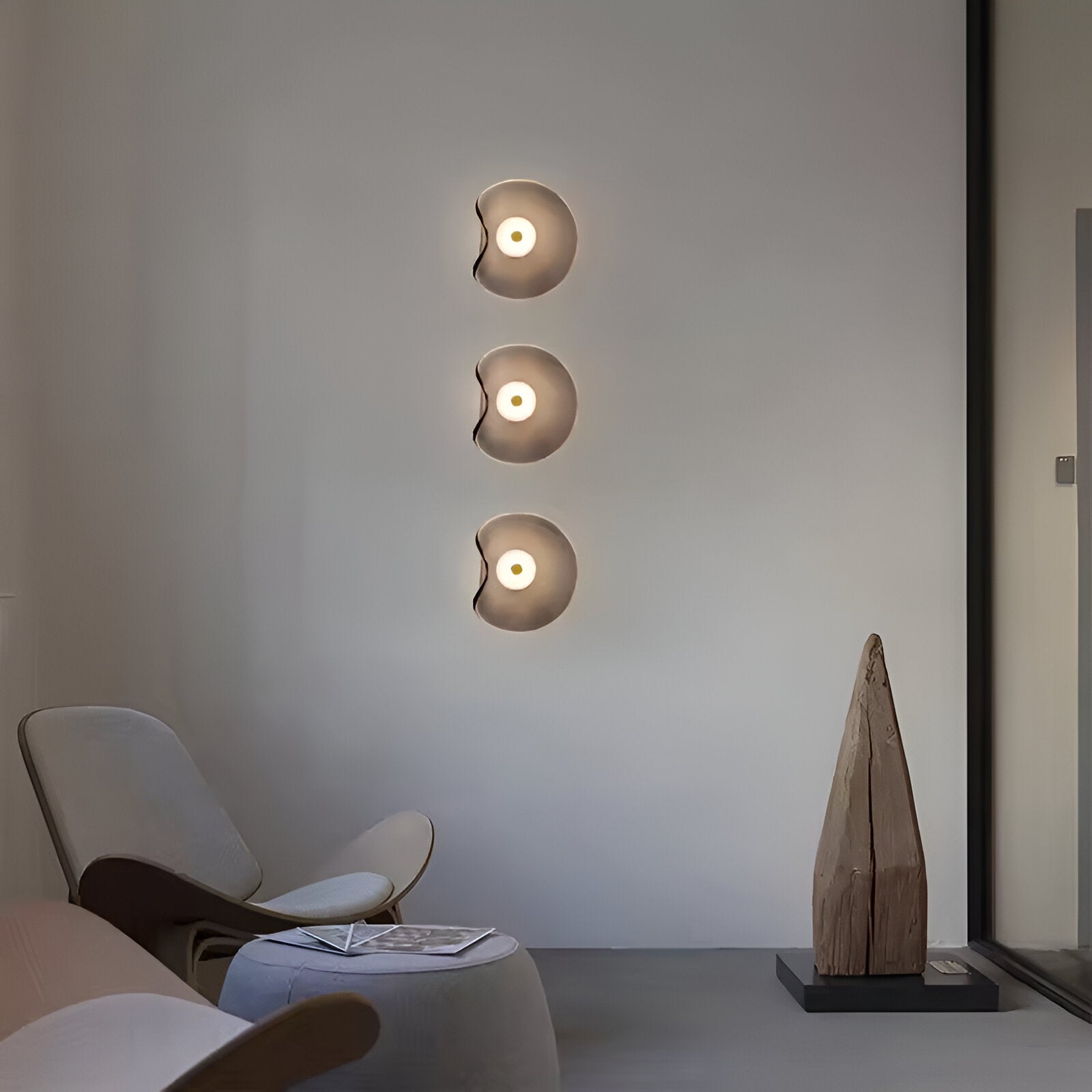 Wandlamp Gebogen Glas LED Sculpturaal Nordisch Goud Zwart 25cm Woonkamer Slaapkamer | Sansoti