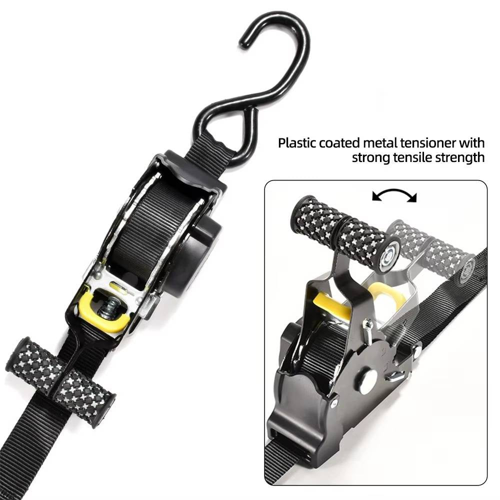 Zelfoprollende Spanband Set 2 Stuks 227kg Draagvermogen Ratel Sjorband Auto Dak Lading Bevestiging Transport | Sansoti