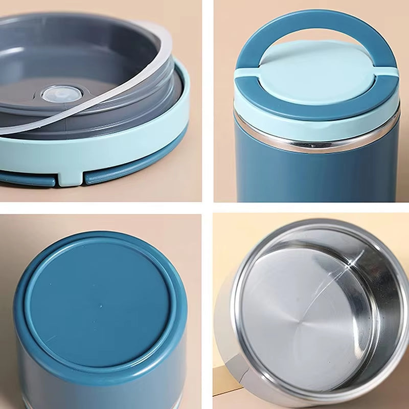 Thermos Voedselcontainer RVS Lekvrij 630ml of 1000ml Dubbelwandig Geïsoleerd Warm Koud Onderweg | Sansoti