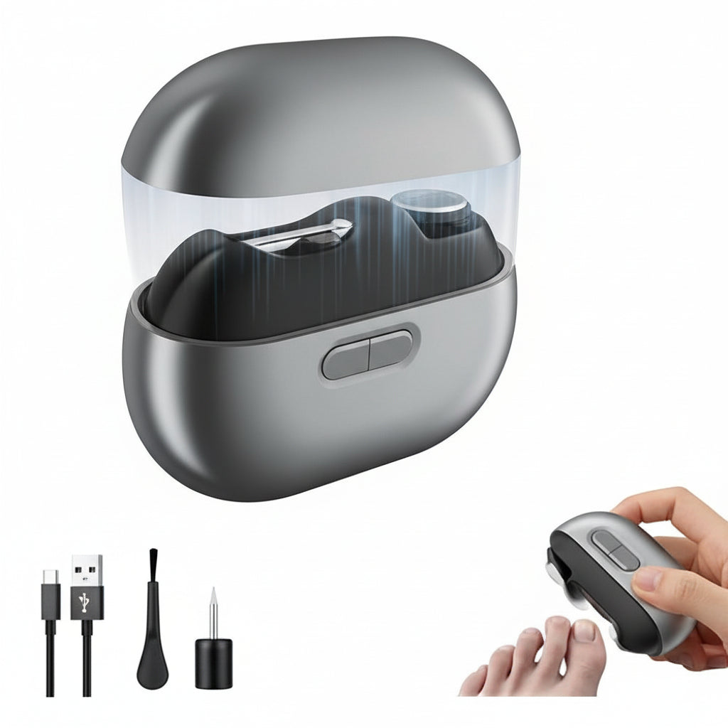 Elektrischer Nagelknipser mit LED-Beleuchtung – Ergonomisches Design für Sichere Nagelpflege | Sansoti