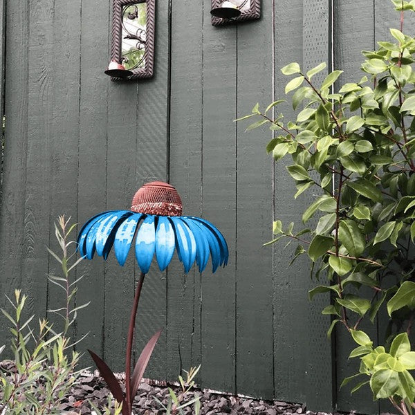 Metallene Vogelfutterstation in Blumenform, 78 cm, zum Aufhängen im Garten, Vogelhaus für Gartendekoration und Outdoor-Feiern | Sansoti