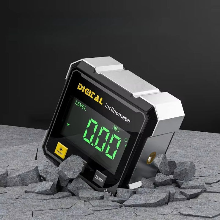 Digitale Hoekmeter Laser Aluminium USB Oplaadbaar Magnetische Voet Waterpas Loodlijn Sloophamer Niveau Meter Bouwgereedschap | Sansoti