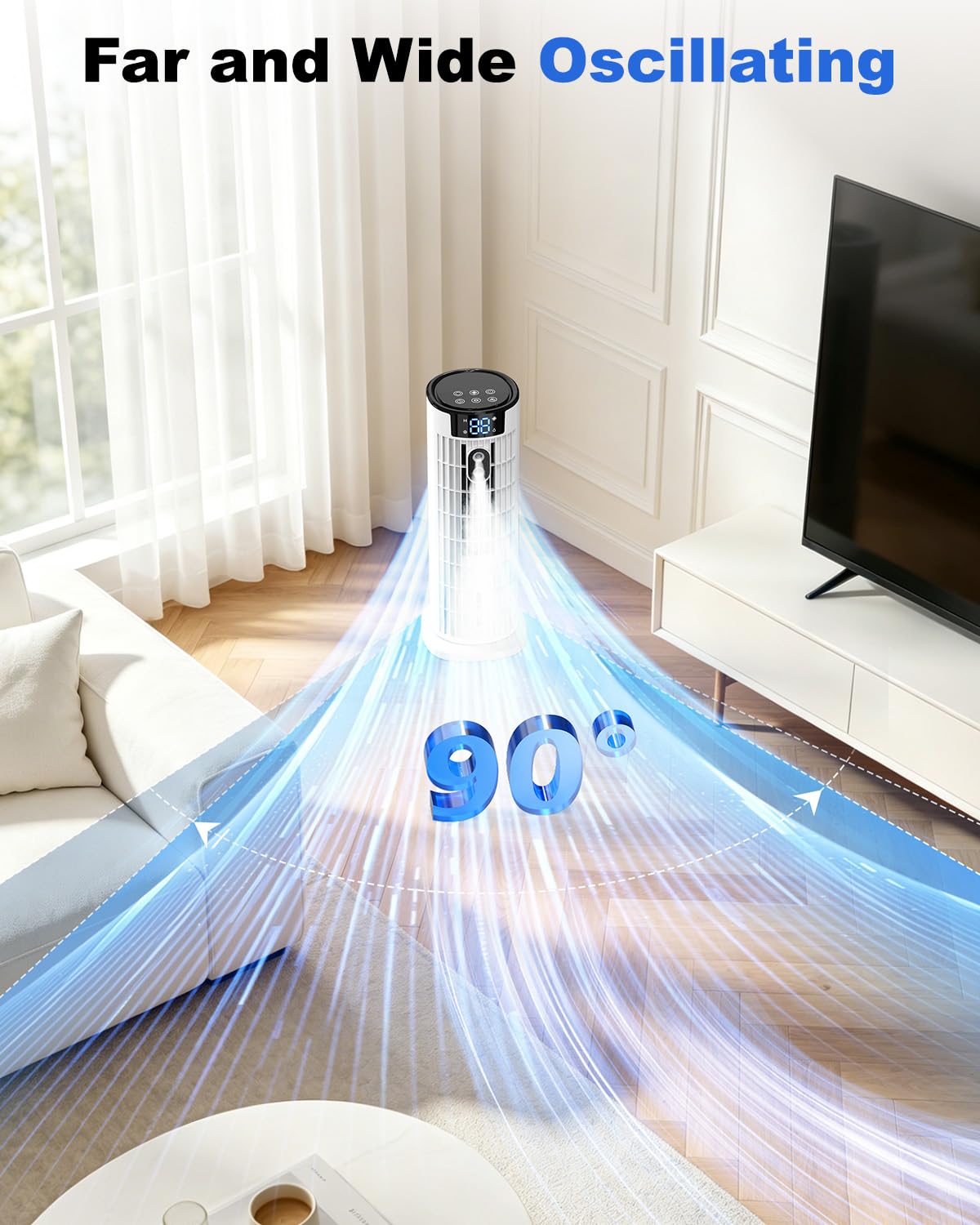 4-in-1 Mobiele Luchtkoeler met Afstandsbediening Timer en Verdampingskoeling voor Kamer Kantoor | Sansoti