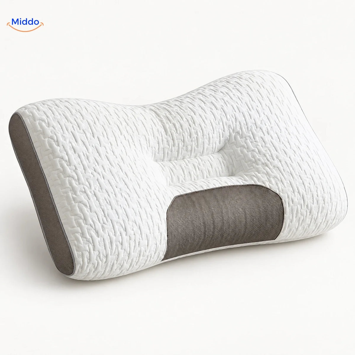 Ergonomisch Neksteunkussen Memory Foam voor Rug- en Zijslapers 48x74cm met Kussenslopen Optimale Neksteun | Sansoti