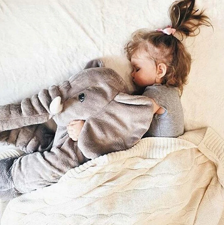 Zacht Pluche Olifant Babykussen 40cm of 60cm Knuffel voor Rust en Slaap | Sansoti
