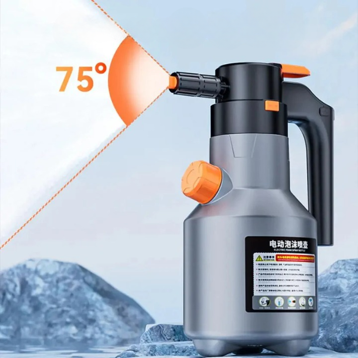 Elektrische Schuimspuitfles Auto Draadloos 22 x 30,5 cm Verstelbare Nozzle Wasbeurt Voertuigonderhoud | Sansoti