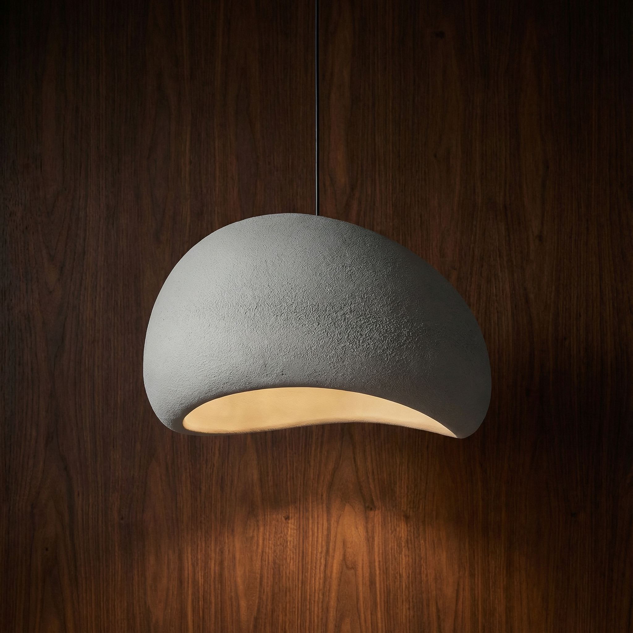 Minimalistische Hanglamp met Stenen Textuur – Moderne Verlichting in Scandinavische Stijl | Sansoti