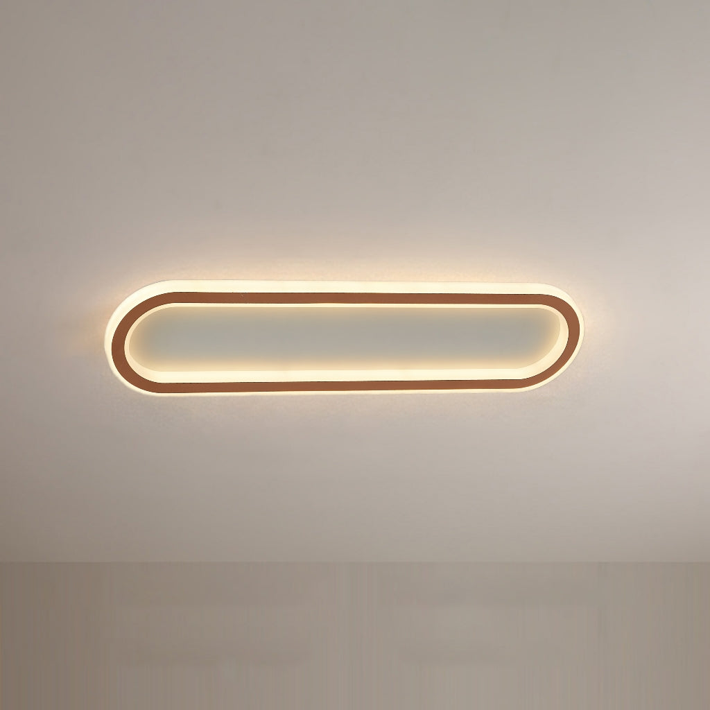 Rectangular Recessed LED Ceiling Light 40-100cm Metal Acrylic Black Gold Rose Gold Modern Design Hallway Wardrobe | Sansoti