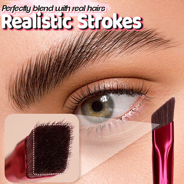 Eyebrow Brush with 4D Hair-Stroke Effect for Powder, Gel, and Pomade, Microblading Look, Natural Eyebrows | Sansoti