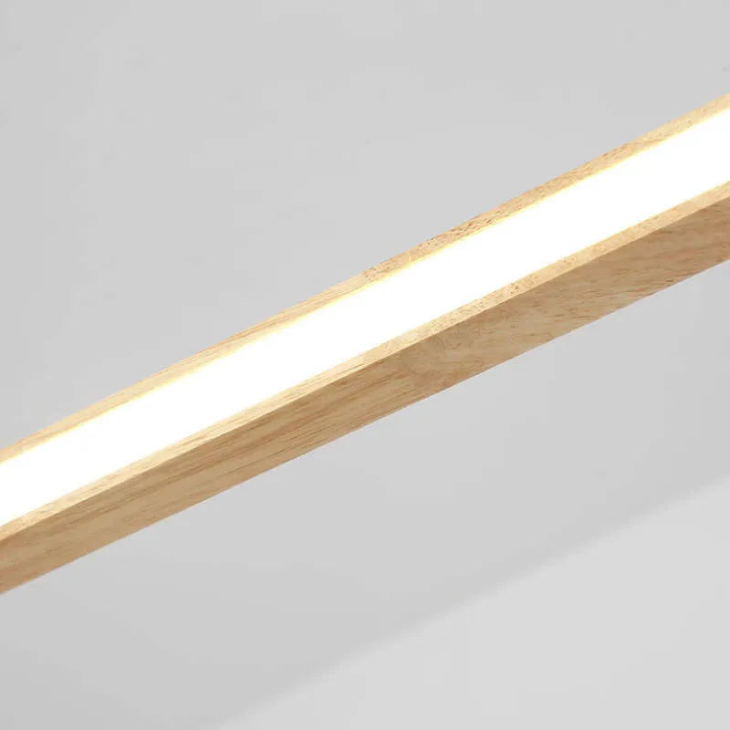 Suspension ovale en bois avec éclairage LED pour salle à manger, salon et cuisine, design scandinave, lumière chaleureuse | Sansoti