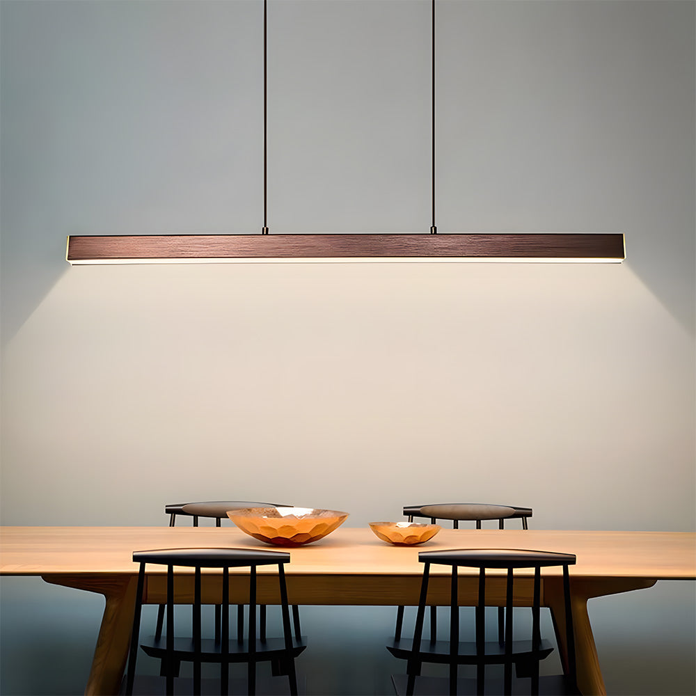 Verumo Hanglamp LED Metaal Zwart Keukeneiland Eettafel Moderne Verlichting Lineaire Hanglamp | Sansoti