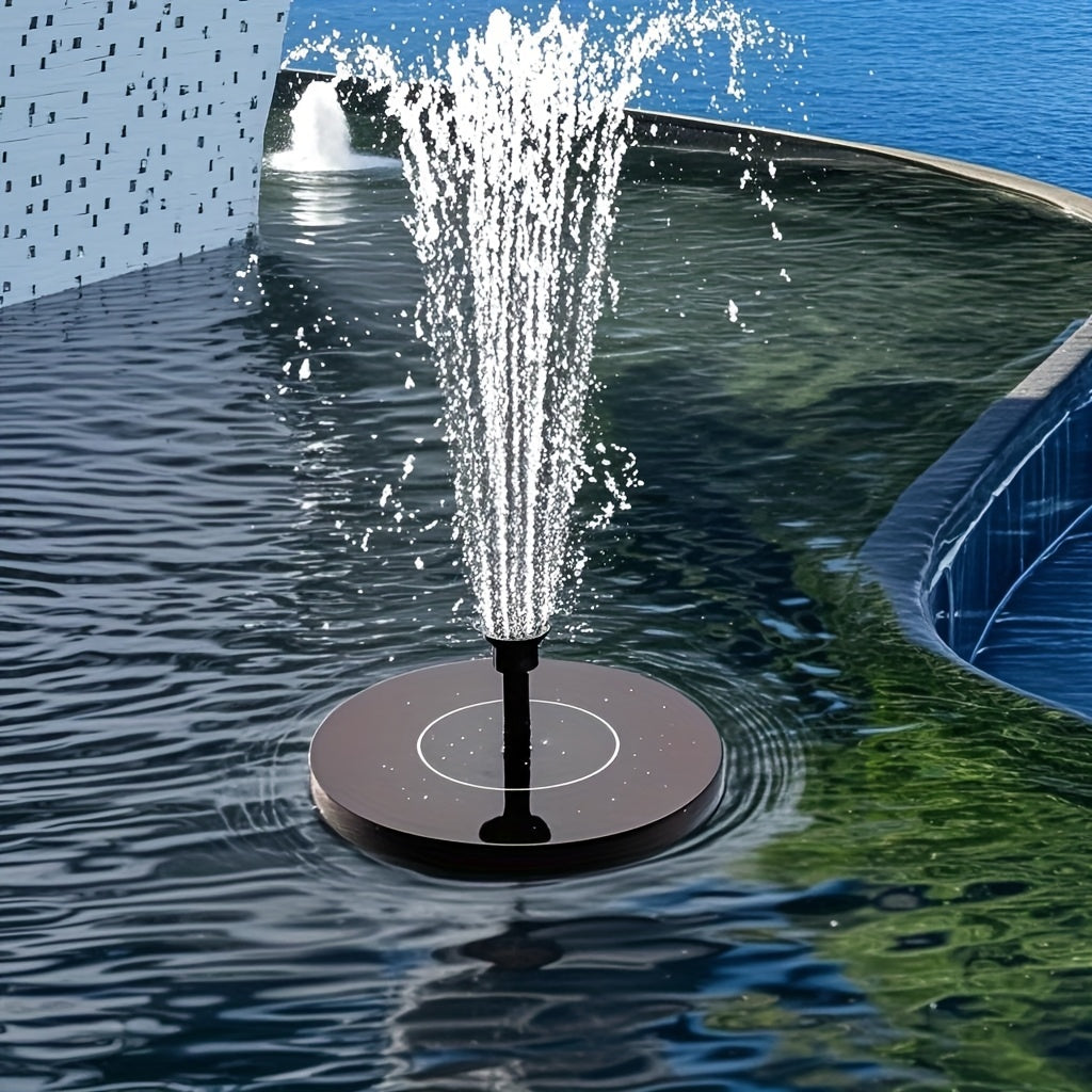 Drijvende Tuinfontein op Zonne-energie met Verwisselbare Sproeiers voor Vijver Vogelbad Terras Tuin Waterornament | Sansoti