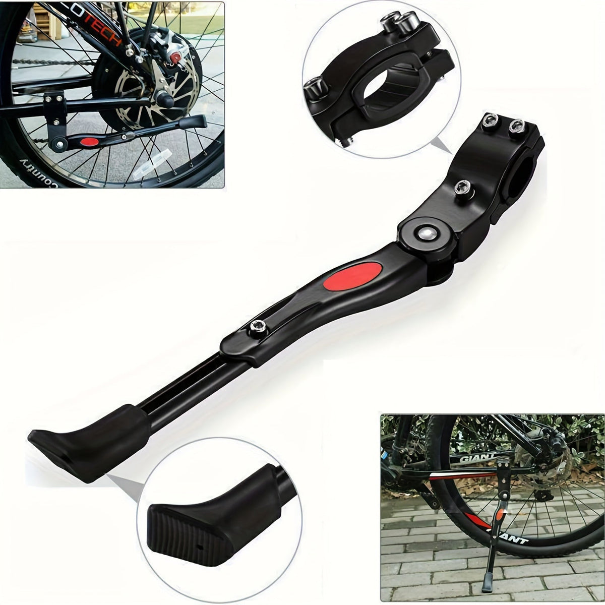 fahrradständer für unterwegs Verstellbarer – Stabiler Seitenständer COLOR:Gloss Castblack / Satin Silver Reflective Cyclocrossrad Cube Cross Race Icon: Frei von Aromen und Farbstoffe