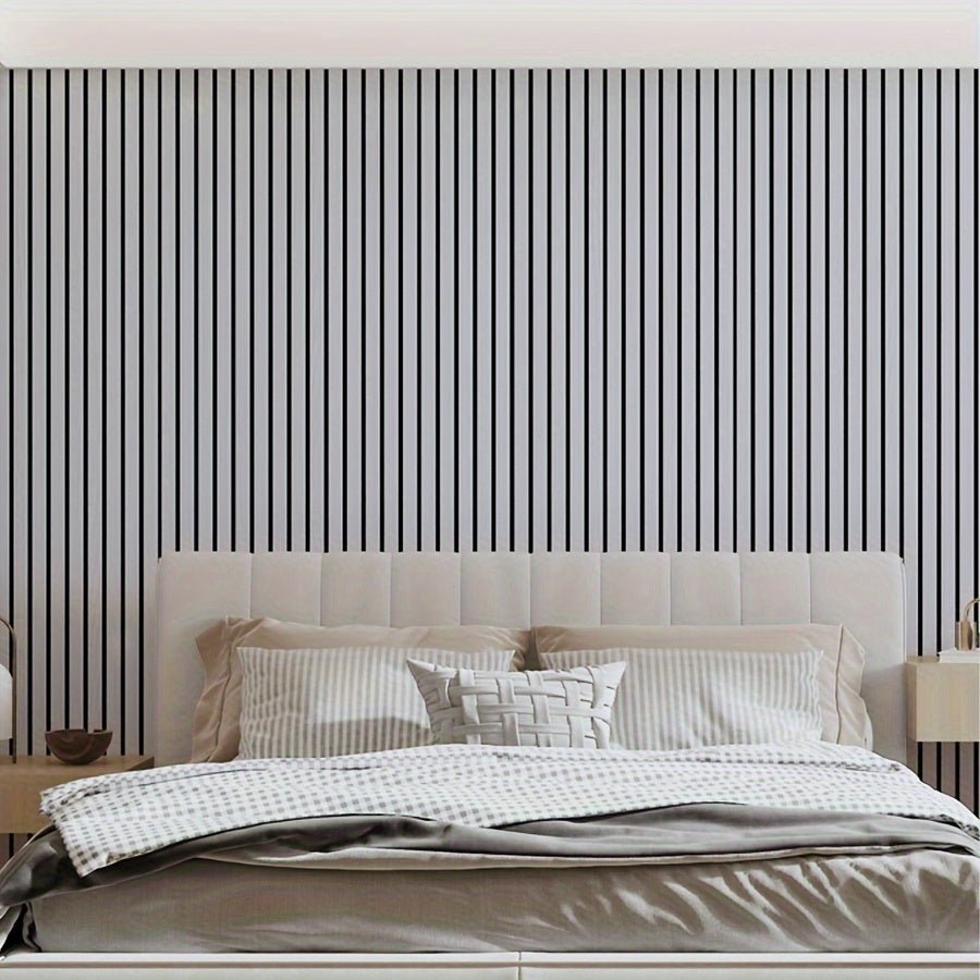 Wandpaneele Selbstklebend Holzoptik 3D PVC Lattenwand Akzentwand 40x300cm Wohnzimmer | Restfield