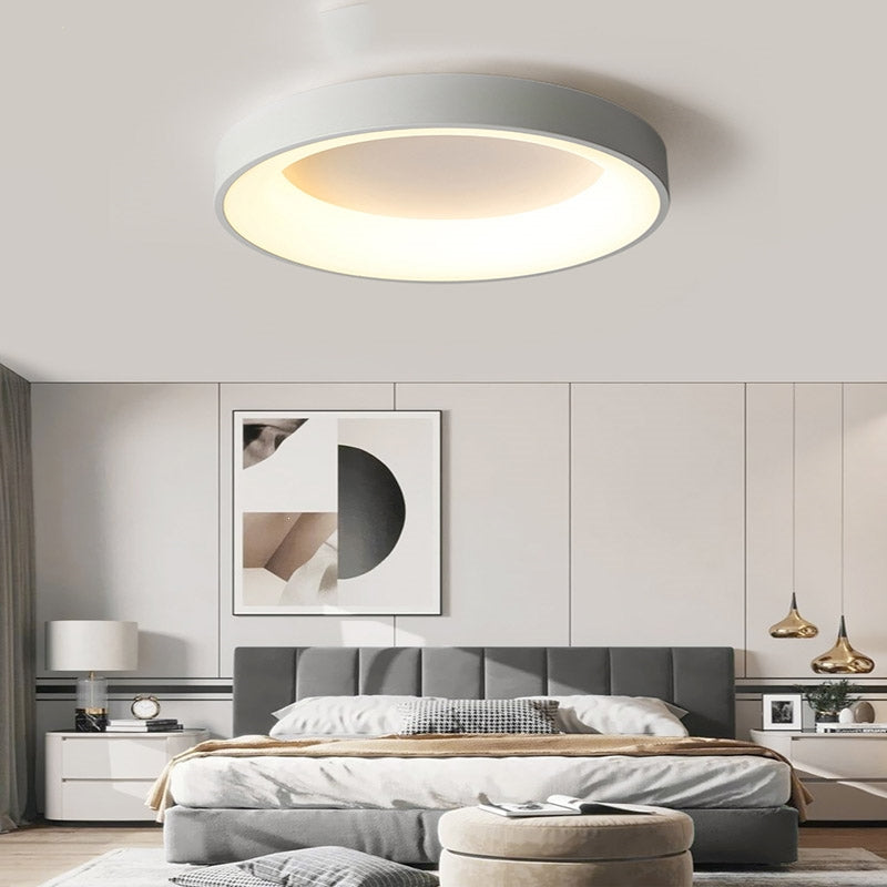 LED Deckenleuchte Rund Acryl Eisen Niedrige Räume Flur Schlafzimmer Wohnzimmer Moderne Aufbauleuchte Minimalistische Deckenbeleuchtung | Restfield