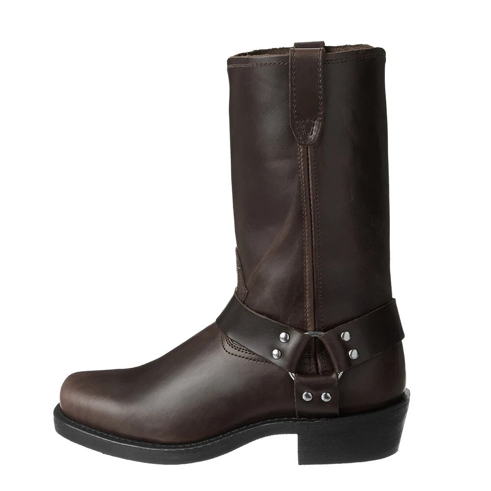 Leren Herenlaarzen Western Stijl Waterdicht Comfortabel Bruin Zwart Herfst Winter Robuust Stoer Outdoor | Sansoti