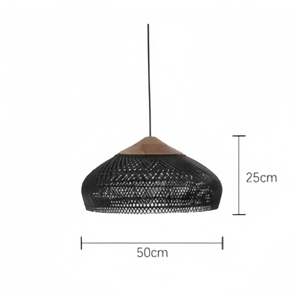 Hanglamp Rattan Bamboe Handgevlochten Bohemian Retro E27 Ø40 Ø60 Eetkamer | Sansoti