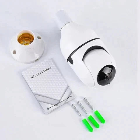 Slimme Beveiligingscamera Lamp met Zoom en Bewegingsdetectie | 4x Digitale Zoom | Nachtvisie | E27 Fitting | WiFi en App | Home Security | Sansoti