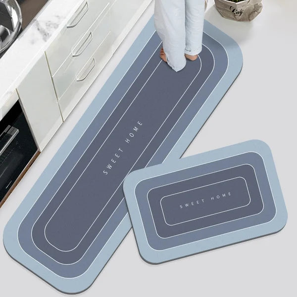 Non-Slip Bath Mat with Water Absorption Polyester 40x60 50x80 cm Multiple Colors for Shower Bathroom Kitchen WC | Sansoti