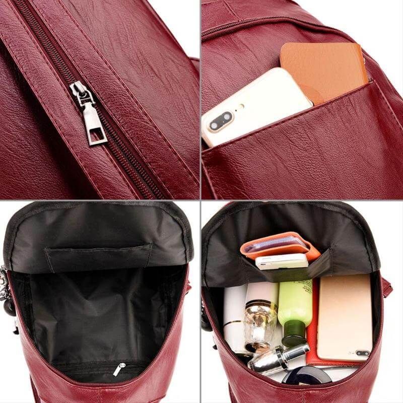 Leren Damesrugzak Elegant Design Praktisch Schoudertas Dagelijks Gebruik Mode Accessoire Veelzijdig Stijlvol | Sansoti