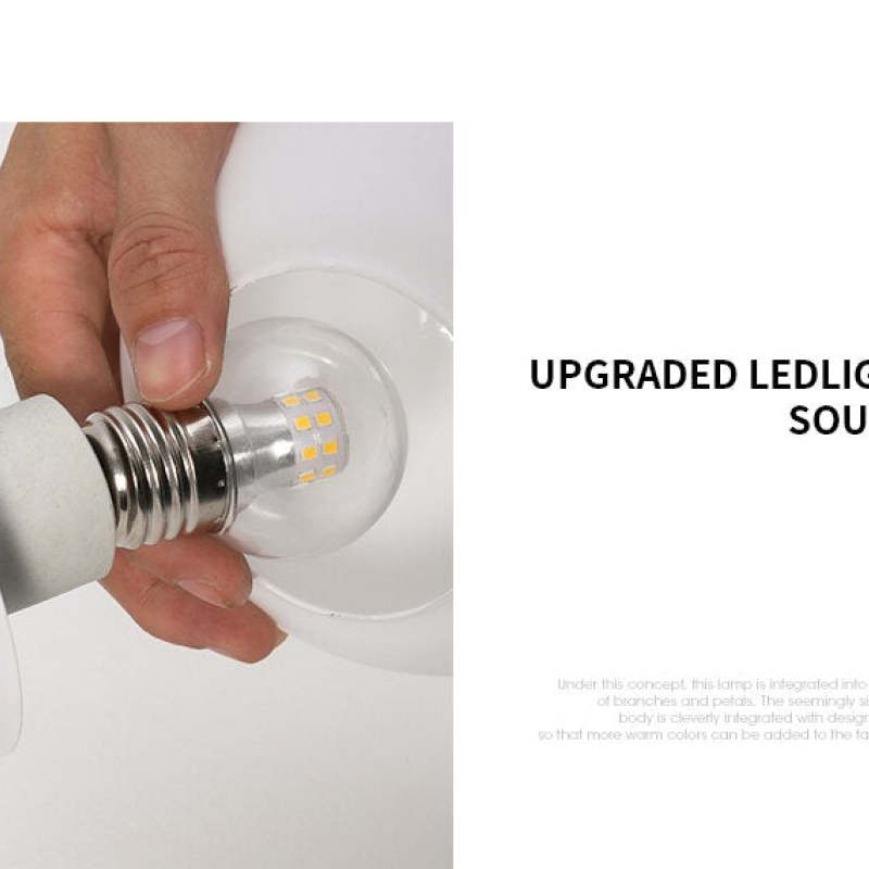 Bloementaklamp Plafond Meerkleurig Glas Metaal 4-15 Lichtpunten Natuurgeïnspireerd Design Woonkamer Eetkamer | Sansoti