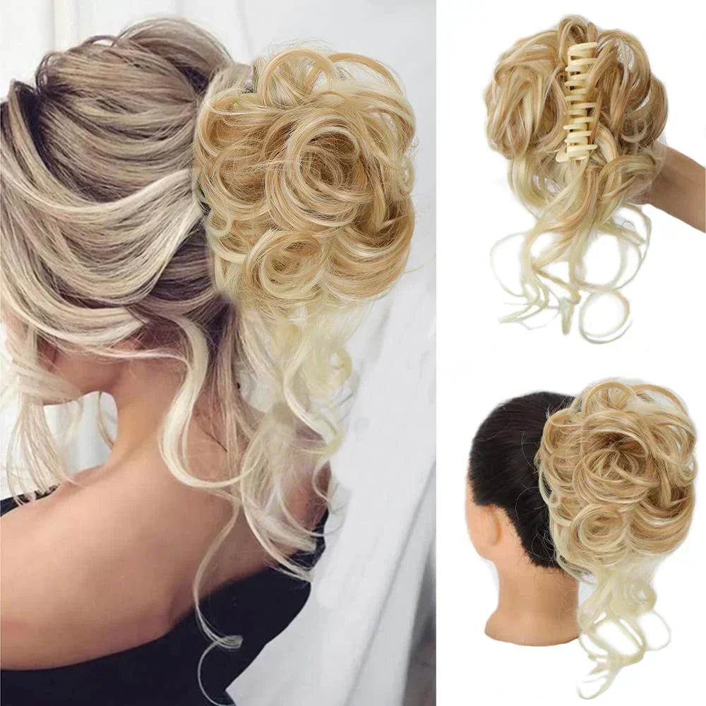 Clip-In Hair Bun met Krullen – Vollere Knot in Seconden zonder Styling | Sansoti