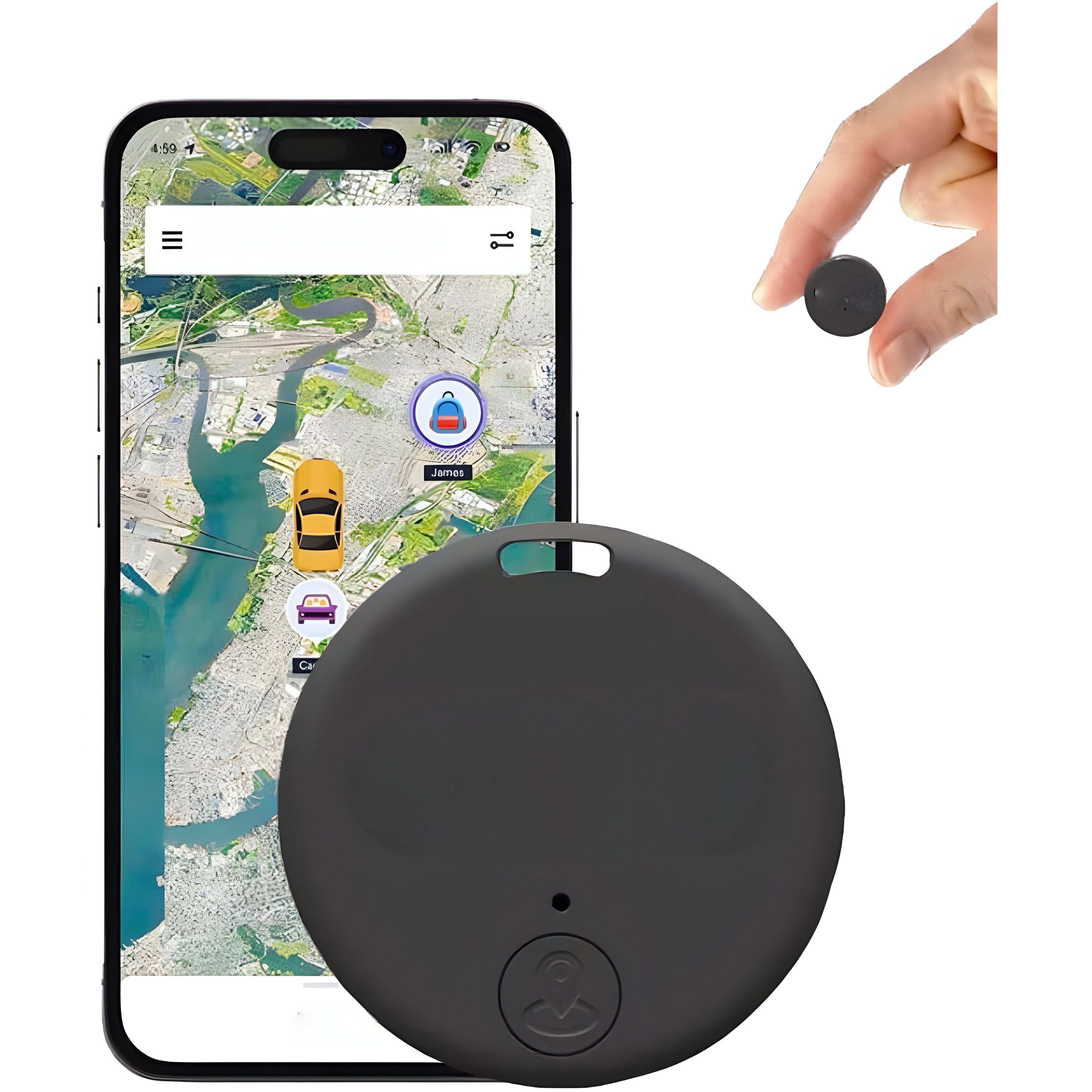 Compacte GPS Tracker met Magneetbevestiging voor Real-Time Locatiebepaling | Live Positietracking voor Auto, Waardevolle Spullen & Huisdieren | Sansoti