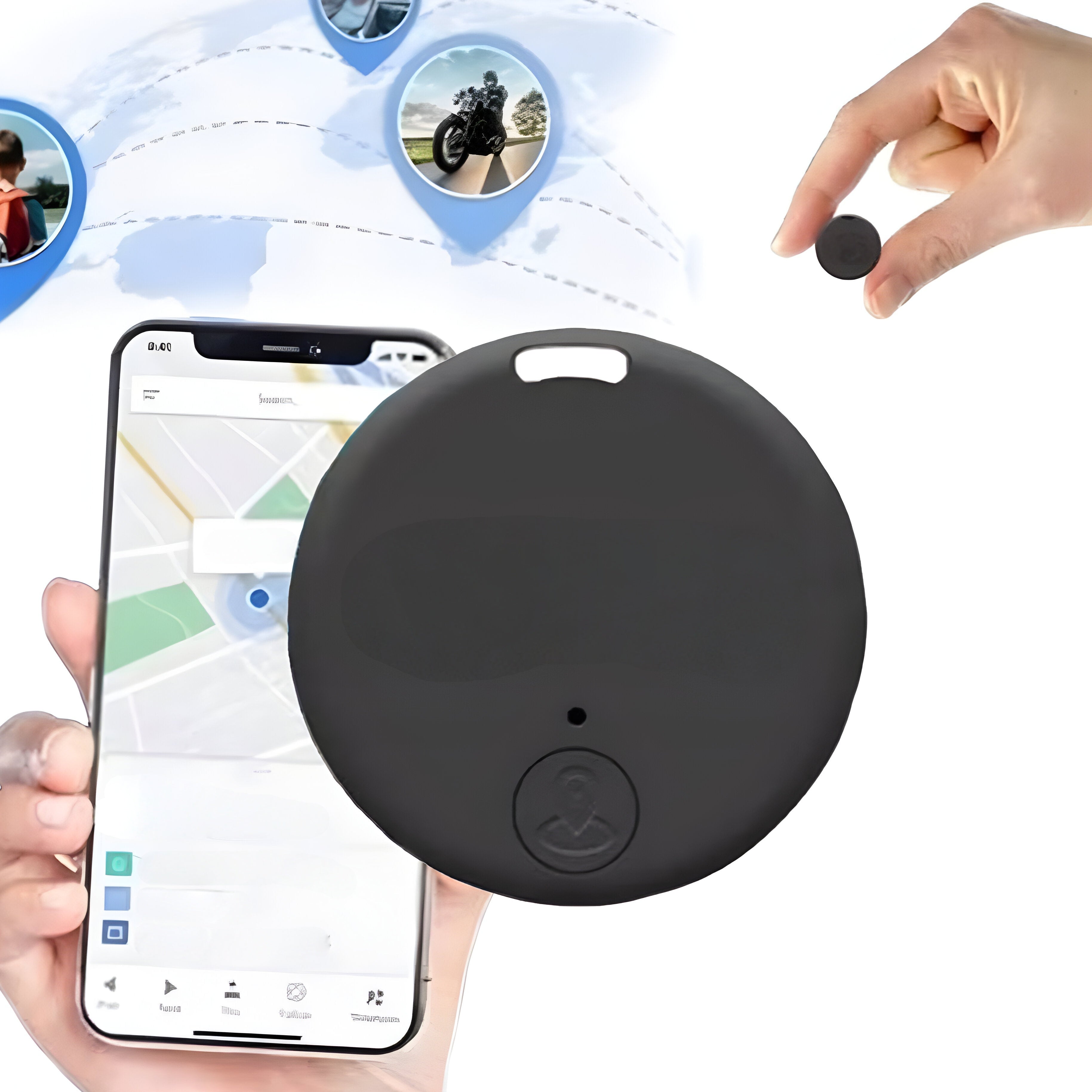 Compacte GPS Tracker met Magneetbevestiging voor Real-Time Locatiebepaling | Live Positietracking voor Auto, Waardevolle Spullen & Huisdieren | Sansoti