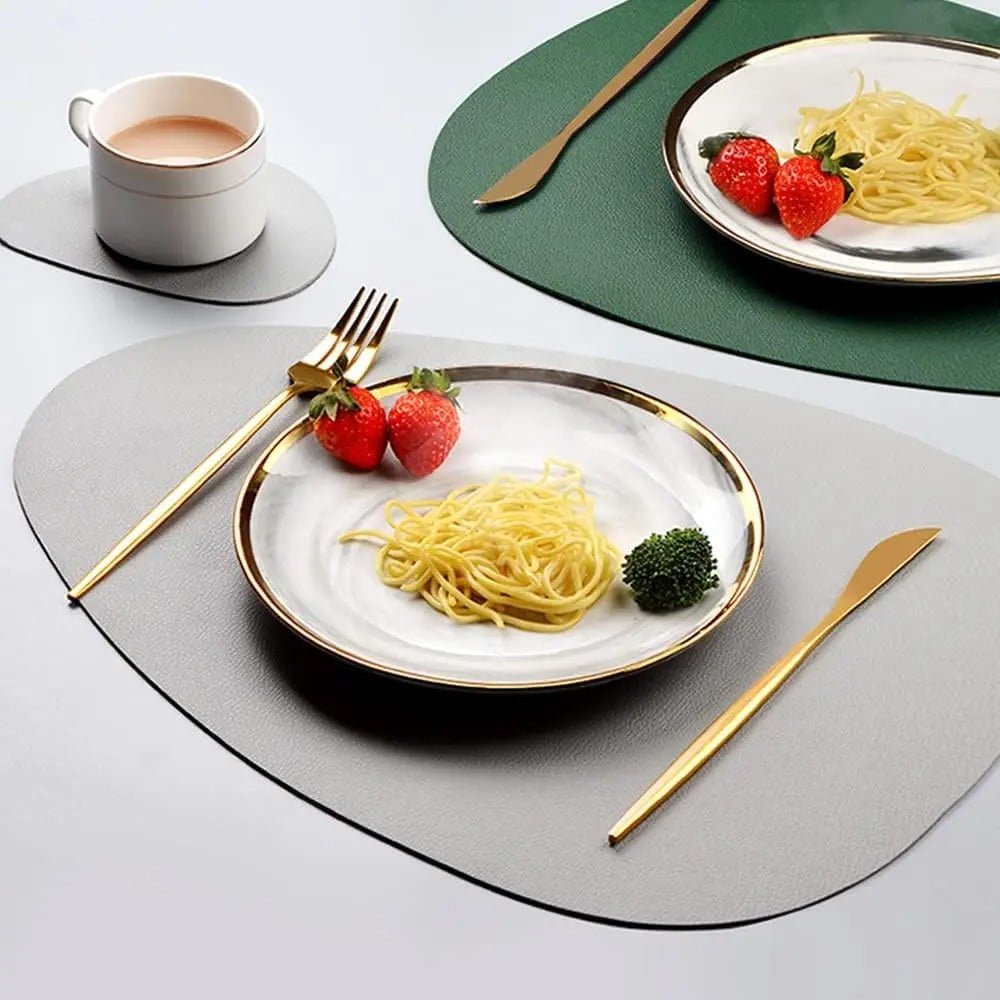 Dubbelzijdige Placemats Kunstleer Waterafstotend Antislip Set 4 of 8 Stuks Tafelbescherming Eettafel | Sansoti