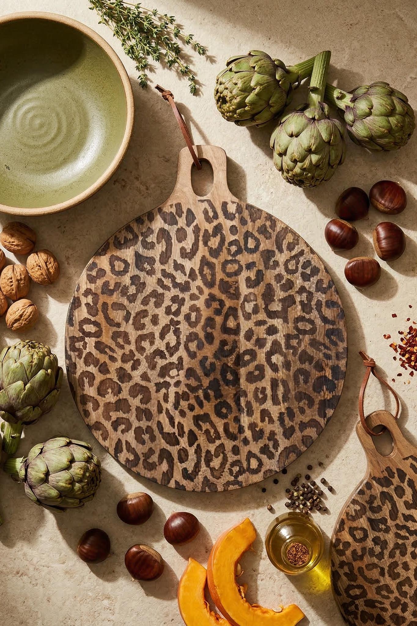 Houten Serveerplank Sapelehout Rond en Vierkant Scandinavisch Design voor Keuken en Tafel | Sansoti