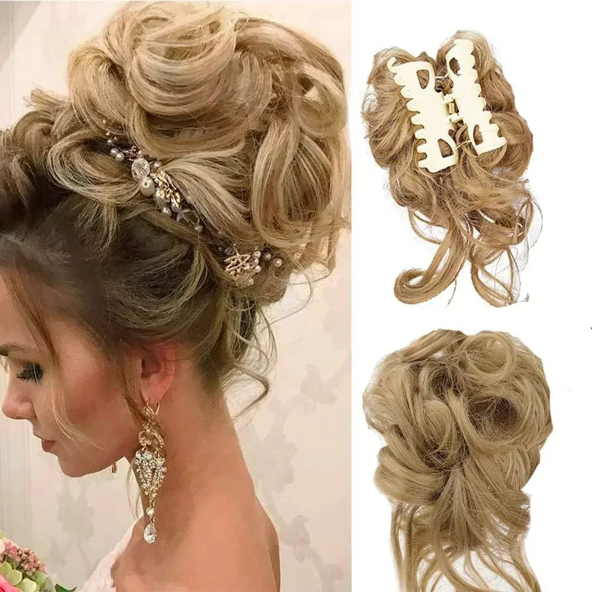 Clip-In Hair Bun met Krullen – Vollere Knot in Seconden zonder Styling | Sansoti