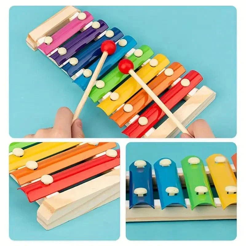 Wooden Activity Toy 5-in-1 Baby Motor Skills Sensory Montessori Developmental Play from 6 Months | Sansoti