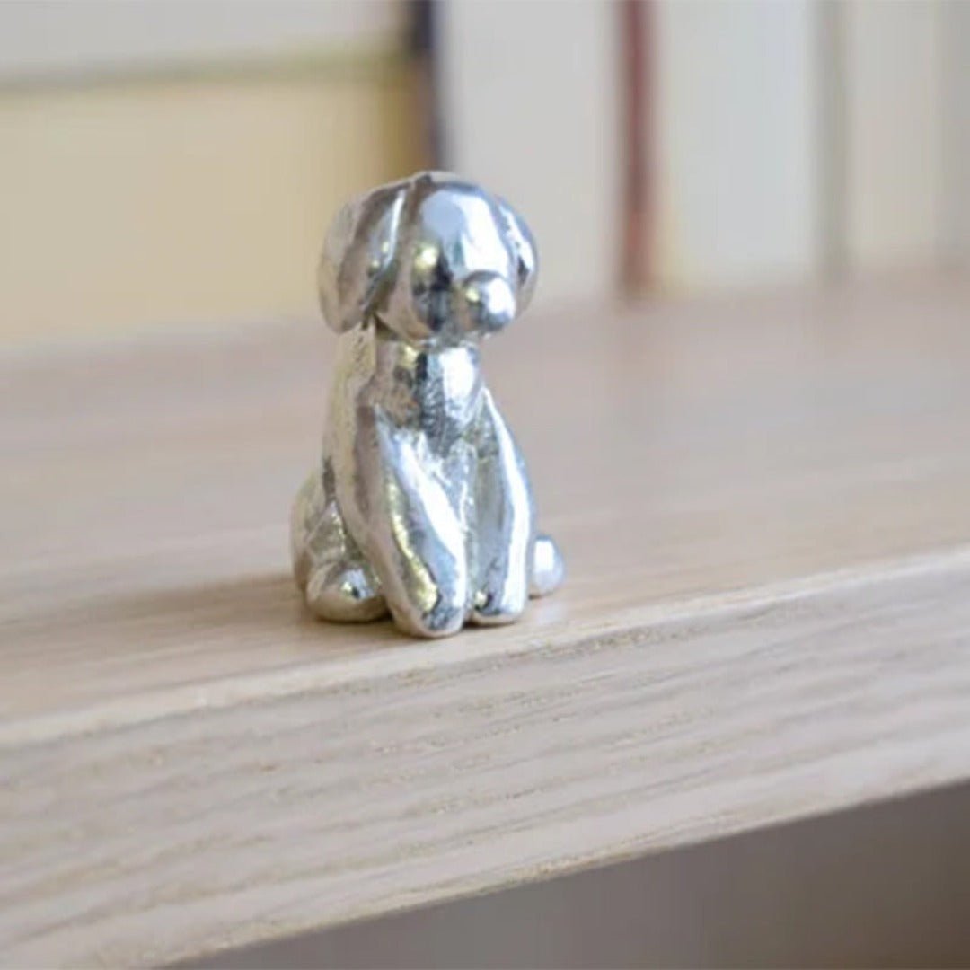 Decoratief Beeld Hond Metaal Zilver Tafeldecoratie Woonkamer Boekenplank Modern Minimalistisch Cadeau Interieur | Sansoti