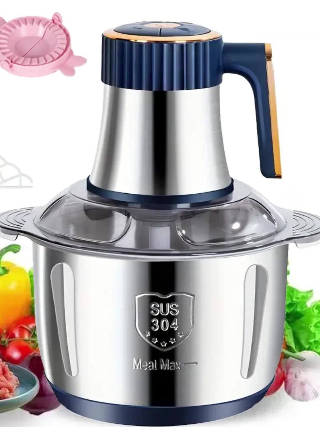Vleesmolen RVS 5L 5000 RPM Blauw Keuken Groentesnijder Foodprocessor Hakmolen | Sansoti