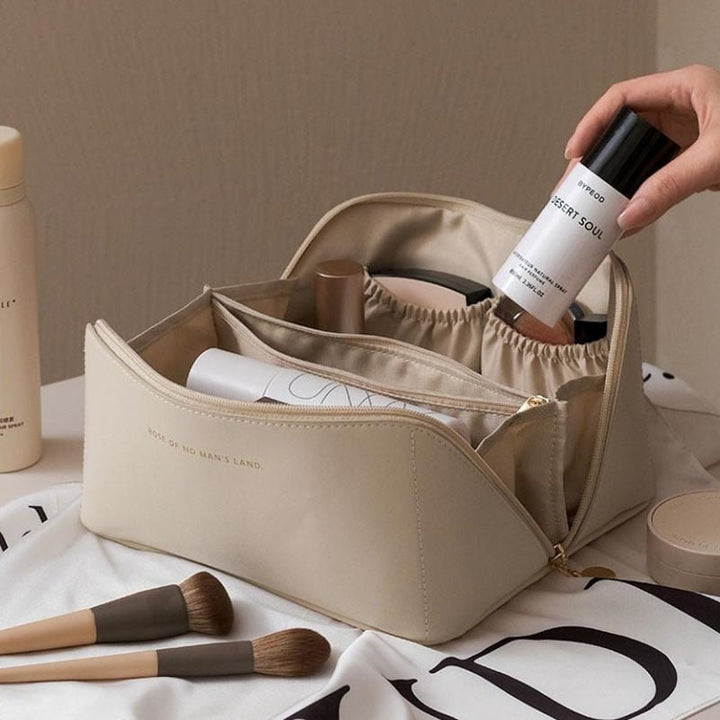 Cosmetica Organizer Tas met Vakken | Reis Make-up Toilettas voor Dagelijks Gebruik Onderweg en Thuis | Sansoti