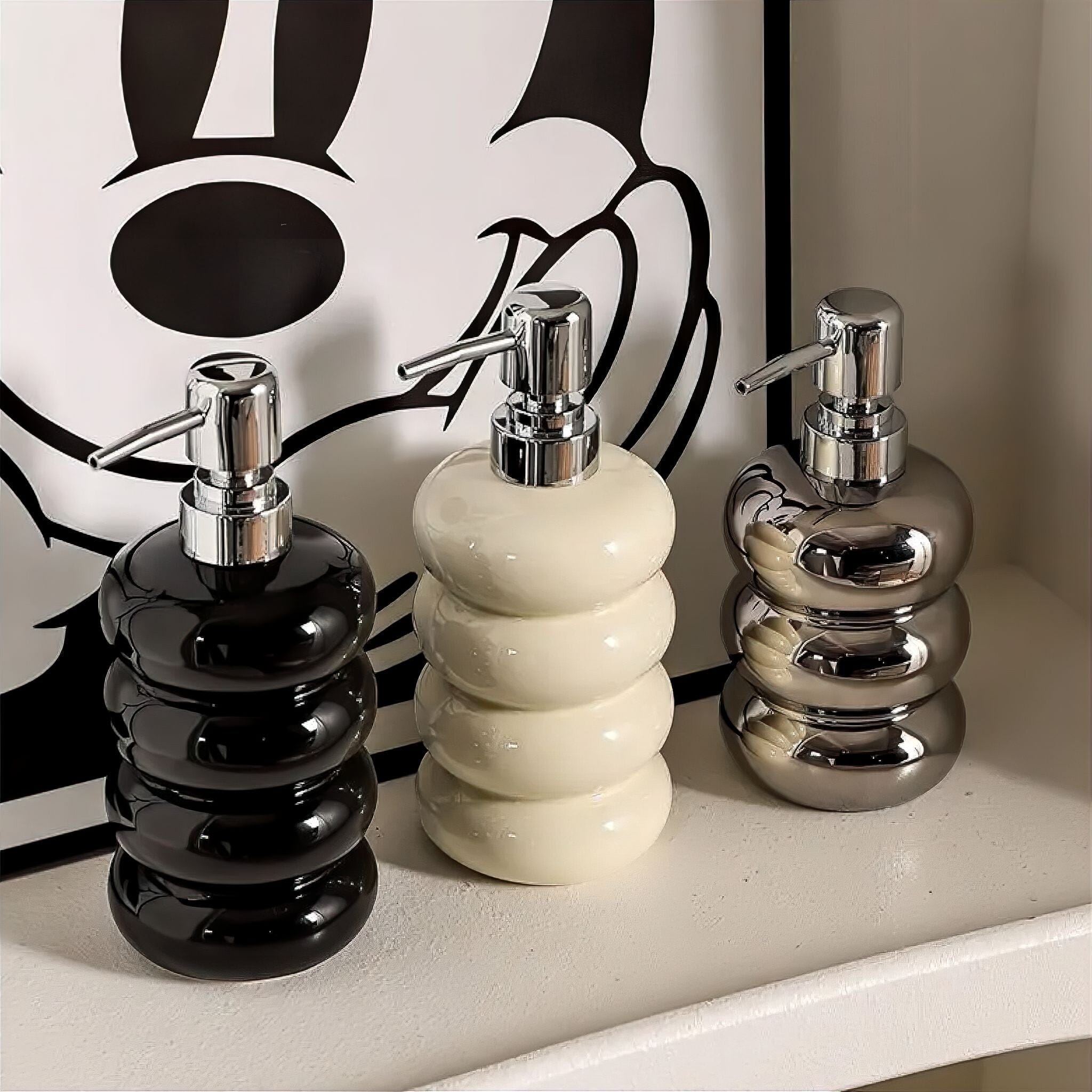 Keramik-Seifenspender Kugelform 400ml Bad Küche | Restfield