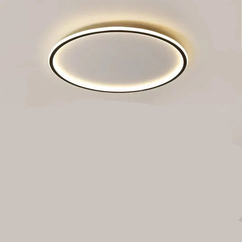 Round LED Ceiling Light Scandinavian Design 20-60cm Dimmable with Remote Control Modern Glass Fixture Living Room | Sansoti