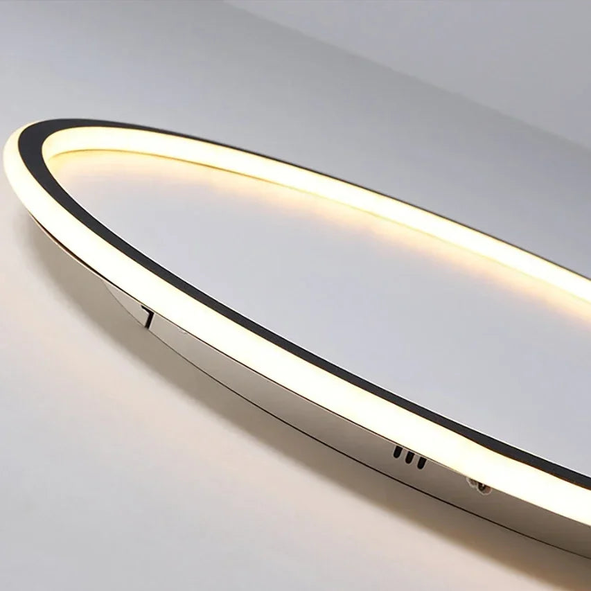 Round LED Ceiling Light Scandinavian Design 20-60cm Dimmable with Remote Control Modern Glass Fixture Living Room | Sansoti